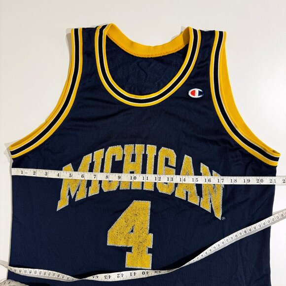Vintage Chris Webber University of Michigan Champion Basketball Jersey Size 44 - Picture 9 of 10